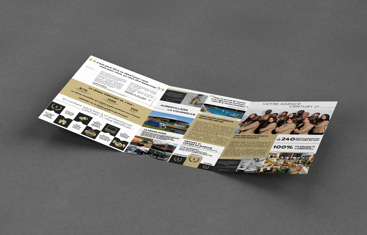 Plaquette agence immo Century 21